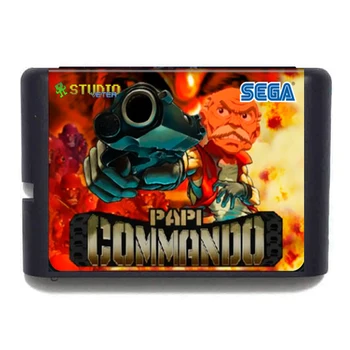 Papi Commando Remix 16Bit MD žaidimo kortelė Mega Drive Genesis