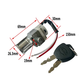 Performance Battery Charger Mini lock with 2 Keys for Motorcycle Electric Bicycle Scooter E-Bike Electric Lock priedai