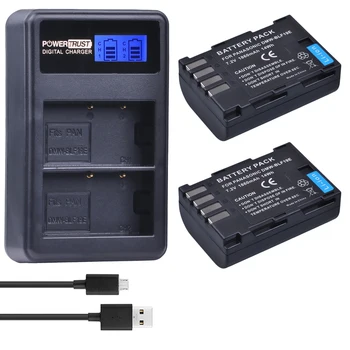 Powertrust 1860mAh DMW-BLF19 DMW DMW-BLF19e akumuliatorius+LCD dvigubas USB įkroviklis, skirtas Panasonic Lumix GH3 GH4 GH5 DMW-BLF19PP