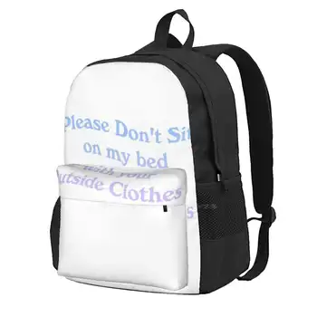 Prašau nesėdėti ant mano lovos su savo išoriniais drabužiais Kuprinės mokyklos paaugliams Mergaitės Kelioniniai krepšiai Prašau nesėdėti ant mano