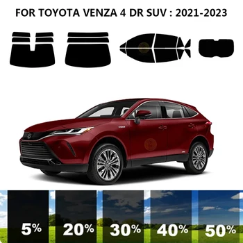 Precut nanokeramikos automobilis UV langų atspalvio rinkinys Automobilinė langų plėvelė TOYOTA VENZA 4 DR visureigiui 2021-2023