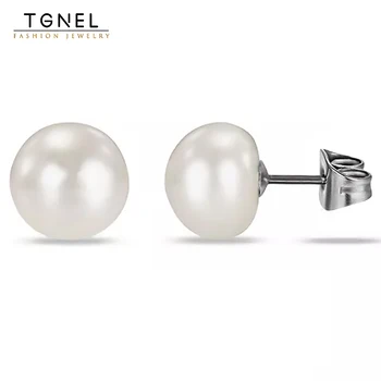 Pure Titanium Ear Smeigės Maži perlų auskarai Paprastas Išskirtinis Elegantiškas Nealergiškas Merginos Auskarai Madingi aksesuarai Dovanos