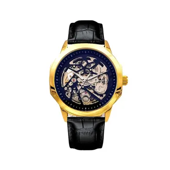 Reloj Hombre Aukštos kokybės prabangus laikrodis Vyriškas mechaninis verslas Mada Automatinis laikrodis Odinis dirželis Laikrodis Relogio Masculino