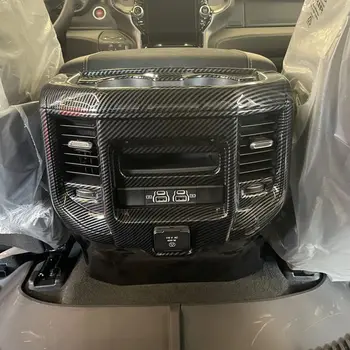 skirta Dodge RAM 2022 2023 ABS anglies pluošto galinis oro kondicionierius išleidimo angos rėmas vandens puodelio laikiklio dangtelis automobilio stiliaus priedai
