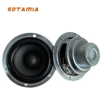 SOTAMIA 2Pcs 2 colių nešiojamasis garsiakalbis 8W HIFI neodimio magnetinis garsiakalbis pintas kūginis namų kino garso garsiakalbis