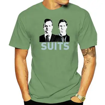 Suits Tv Show Harvey & Mike Faces Licencijuoti suaugusiųjų marškinėliai Visų dydžių marškinėliai apvaliu kaklu