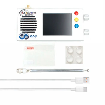 TEF6686 visos juostos FM / MW / trumpųjų bangų HF / LW radijo imtuvas 3,2 colio LCD ekranas V1.18 integruotos programinės įrangos radijo imtuvas
