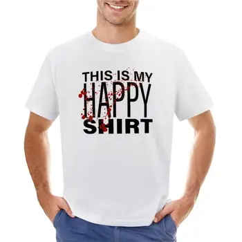 This is My HAPPY Shirt - Distressed T-Shirt marškinėliai grafinis trikotažas berniukų gyvūnų atspaudų marškinėliai vyriški balti marškinėliai