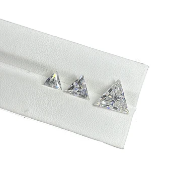 Trikampis pjūvis Moissanite Diamond 5x5mm To 9x9mm VVS1 Clarity D Color 0.5ct 3ct Lab Grown GRA Loose Gemstone