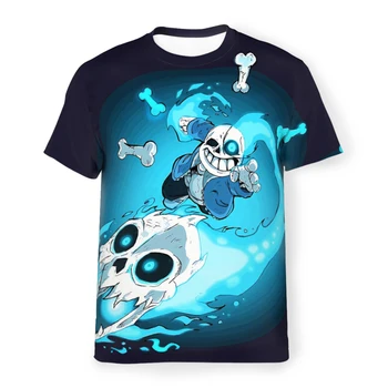 Undertale Polyester TShirts Sans Blue Distinctive Homme Thin T Shirt Funny Tops