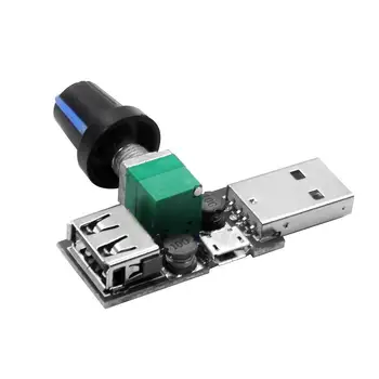 USB ventiliatoriaus reguliatorius 5W reguliatoriaus greičio valdymo rankenėlė DC 4-12V į 2.5-8V USB ventiliatoriaus reguliatorius su jungiklio funkcija 5V USB