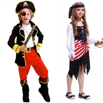 Vaikų diena Karibų piratų kostiumas Berniukai Vaikai Piratai Cosplay kostiumai vaikams Suknelė
