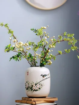 Vazos poglazūros spalva Keramika Nauja gėlių kompozicija Kavos staliukas Valgomojo prieškambario dekoravimas Paprastas namų miegamojo aukščiausios klasės kostiumas
