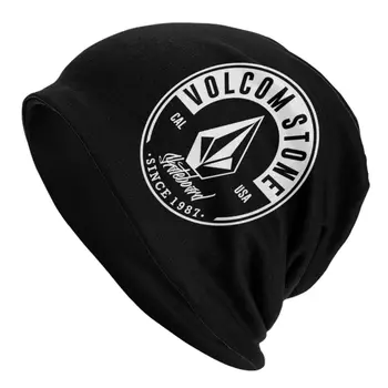 Volcoms Logotipas Sportinė variklio dangčio kepurė Mada Gatvės kaukolės Beanies Kepurės vyrams Moterys Mezgimo kepurės Šiltos galvos apvyniojimo kepurės