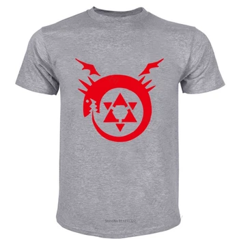 vyriški marškinėliai trumpomis rankovėmis Fullmetal Alchemist marškinėliai Homunculus Ouroboros madingi marškinėliai vyriški vasaros topai medvilnės viršūnės