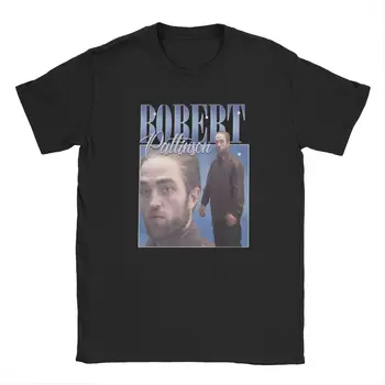Vyriški Robert Pattinson Standing Funny Meme marškinėliai 100% medvilniniai drabužiai Funny Trumpomis rankovėmis Crewneck Trišakiai Dovanų idėjos marškinėliai