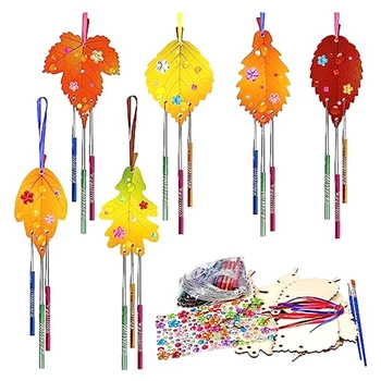 Vėjo varpelis Žaislų amatų rinkinys Vaikų klevo lapų stiliaus žaislų amatų rudens dekoravimo dovanų rinkinys