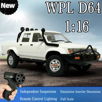 WPL D64/D64-1 1:16 Hailax 2.4G 4WD nuotolinio valdymo pultas Pikapas Valdomas LED šviesos elektrinis žaislas Bekelės transporto priemonės modelis