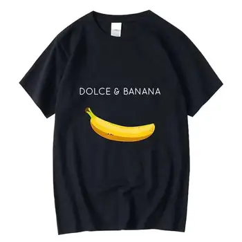 XIN YI Vyriški marškinėliai Aukšta kokybė 100% medvilnė Juokingas bananų spausdinimas atsitiktinis laisvas O-Neck vyrų marškinėliai trumpomis rankovėmis Vyriški marškinėliai