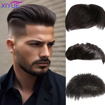 XIYUE Vyriški perukai Vyriški trumpi plaukai Sintetiniai natūralūs plaukų pleistrai