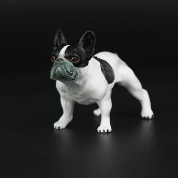 Įdomus mini kietas modeliavimas laukinių gyvūnų modelis Buldogas naminis šuo rankų darbo vaikiškų žaislinių automobilių priedai