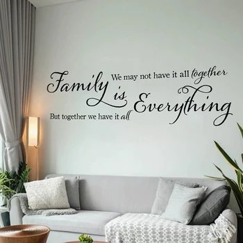 Šeima Mes galime neturėti visko kartu Sienos lipdukas Svetainė Miegamasis Namas Meilės citata Sienos lipdukas Vaikų kambarys Vinilas Namų dekoras