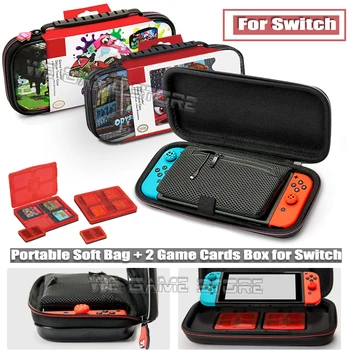 Žaidimų priedų laikymo dėklas, skirtas Nintendo Switch Nintendoswitch Soft EVA spalvingo rašto rankinio krepšio žaidimo kortoms su viršeliu