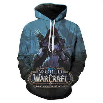 Žiemos rudens 3D spausdinti gobtuvai World of Warcraft Tauren džemperiai 2023 Vyrai Moterys Vaikai Cool Pullover Oversized Hoodie